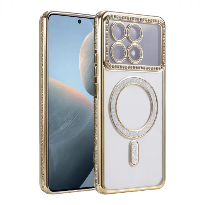 Xiaomi Poco X6 Pro Joke Simli Magneticsafe Kılıf - Gold