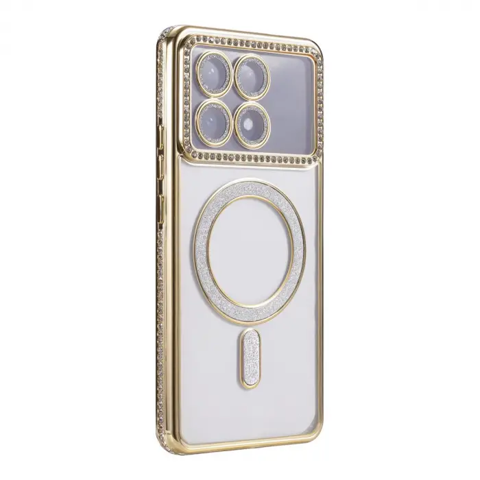 Xiaomi Poco X6 Pro Joke Simli Magneticsafe Kılıf - Gold