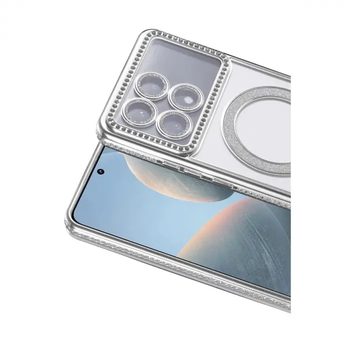 Xiaomi Poco X6 Pro Joke Simli Magneticsafe Kılıf - Gümüş