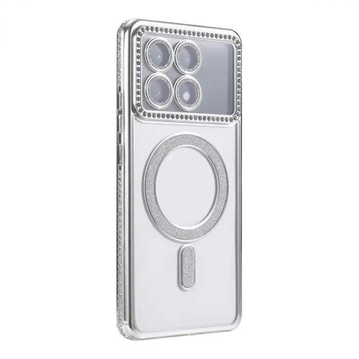 Xiaomi Poco X6 Pro Joke Simli Magneticsafe Kılıf - Gümüş