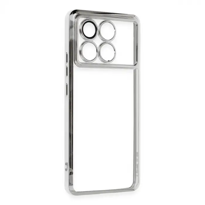 Xiaomi Poco X6 Pro Kılıf Razer Lensli Silikon - Gümüş