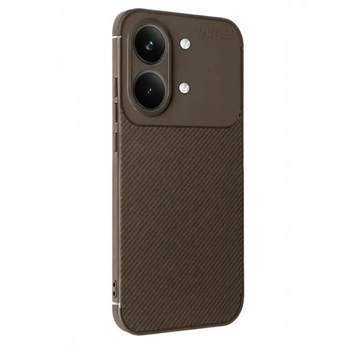 Xiaomi Poco X8 Pro Max Auto Focus Karbon Kapak - Kahverengi