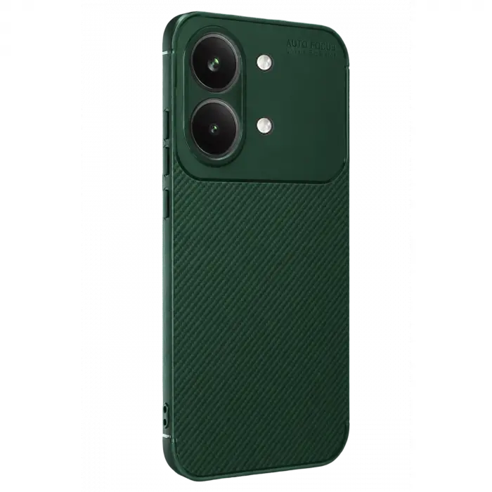 Xiaomi Poco X8 Pro Max Auto Focus Karbon Kapak - Koyu Yeşil