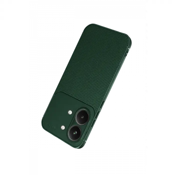 Xiaomi Poco X8 Pro Max Auto Focus Karbon Kapak - Koyu Yeşil