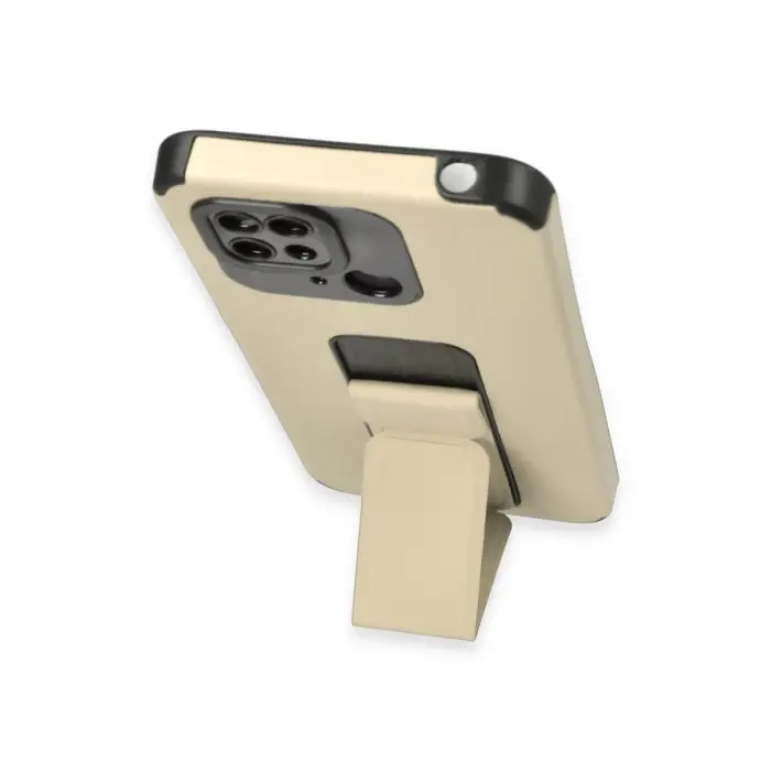 Xiaomi Redmi 10c Kılıf Mega Standlı Silikon - Gold