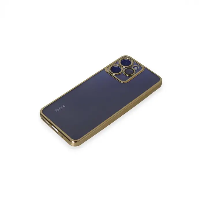 Xiaomi Redmi 12 Kılıf Razer Lensli Silikon - Gold