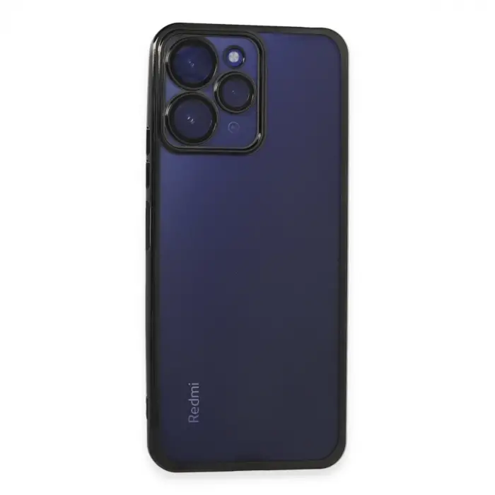 Xiaomi Redmi 12 Kılıf Razer Lensli Silikon - Siyah