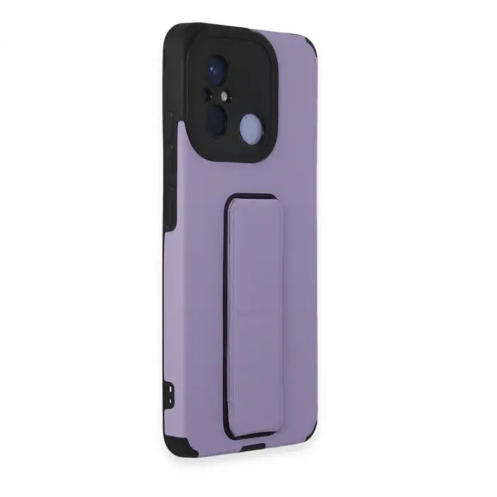 Xiaomi Redmi 12c Kılıf Mega Standlı Silikon - Lila