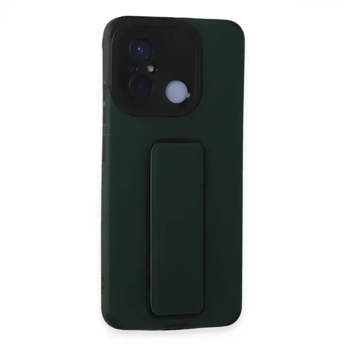 Xiaomi Redmi 12c Kılıf Mega Standlı Silikon - Yeşil