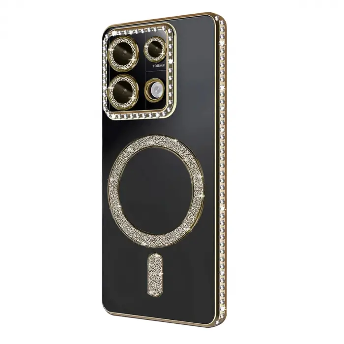 Xiaomi Redmi 13c Joke Simli Magneticsafe Kılıf - Gold