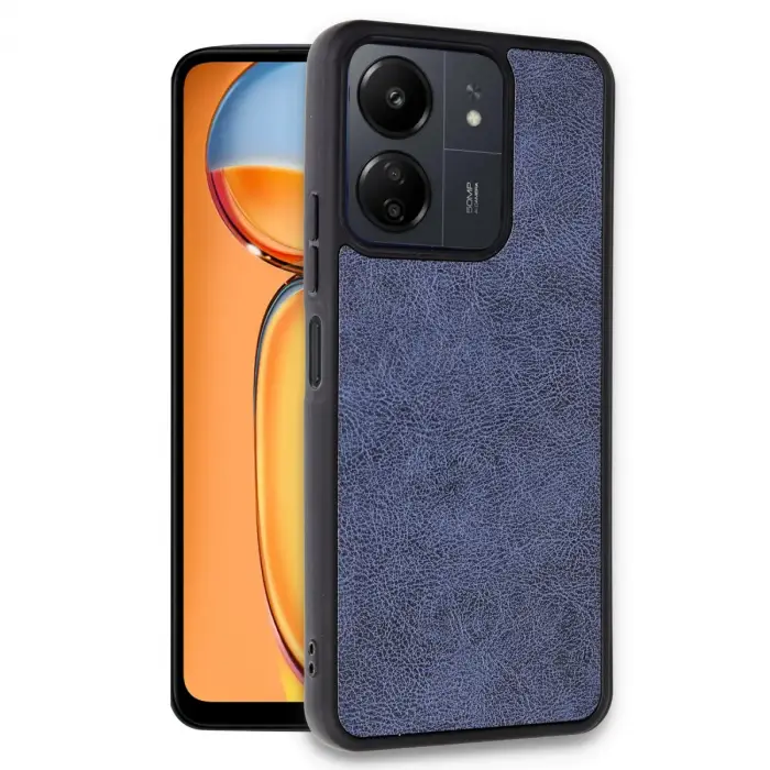 Xiaomi Redmi 13c Kılıf Aras Deri Kapak - Lacivert