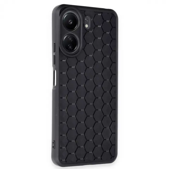 Xiaomi Redmi 13c Kılıf Petek Silikon Kapak - Siyah