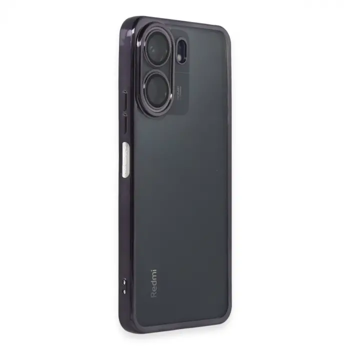 Xiaomi Redmi 13c Kılıf Razer Lensli Silikon - Mor