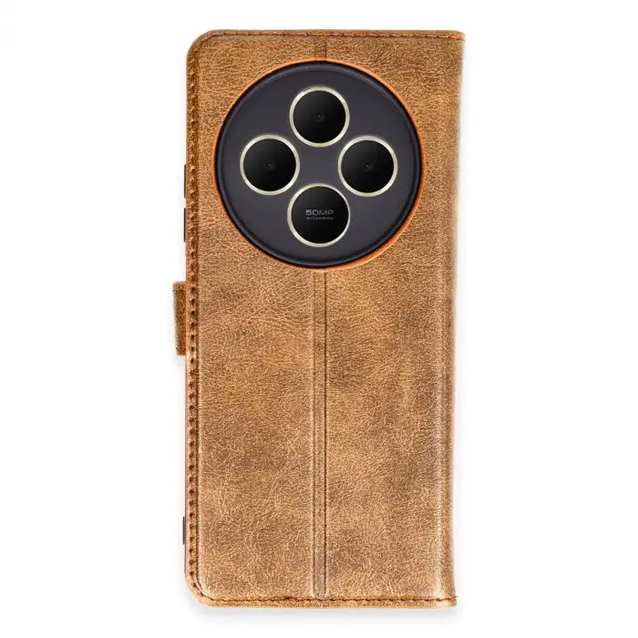 Xiaomi Redmi 14c Kılıf Trend S Plus Kapaklı Kılıf - Taba