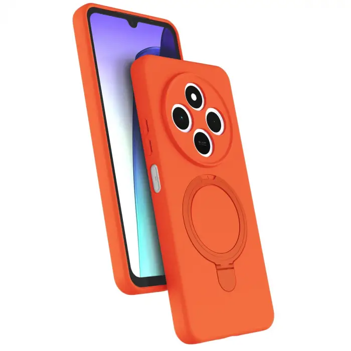 Xiaomi Redmi 14c Regal Magsafe Standlı Kapak - Turuncu