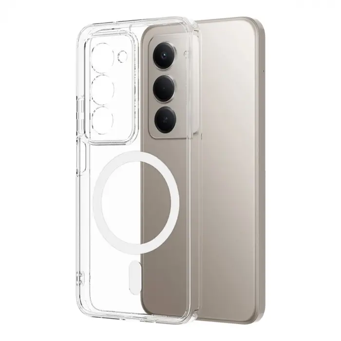 Xiaomi Redmi 15 4g Combo Sert Şeffaf Magsafe Kapak - Şeffaf