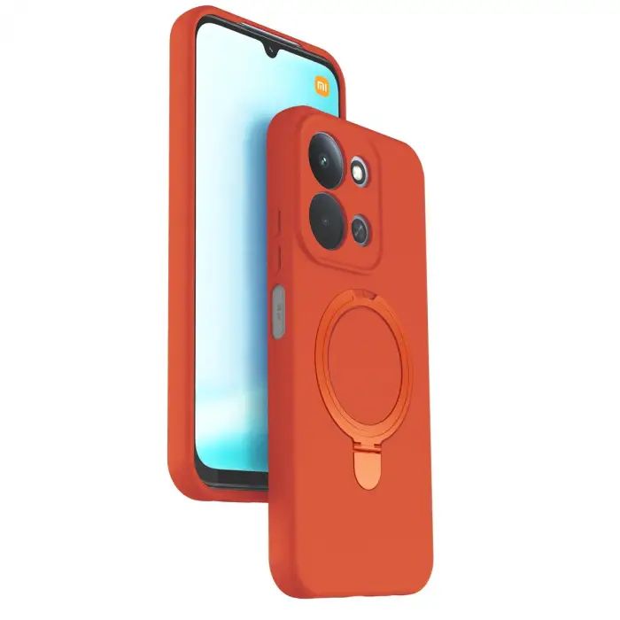 Xiaomi Redmi 15c 4g Regal Magsafe Standlı Kapak - Turuncu