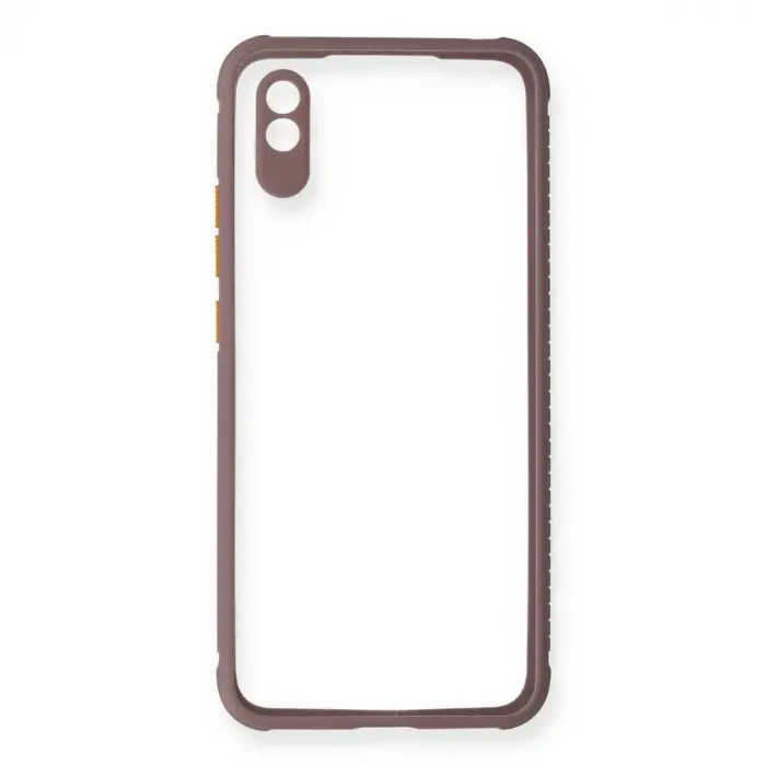 Xiaomi Redmi 9a Kılıf Miami Şeffaf Silikon - Açık Mor
