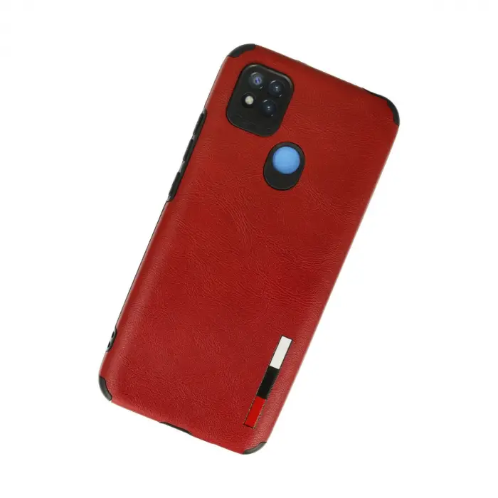 Xiaomi Redmi 9c Kılıf Loop Deri Silikon - Kırmızı
