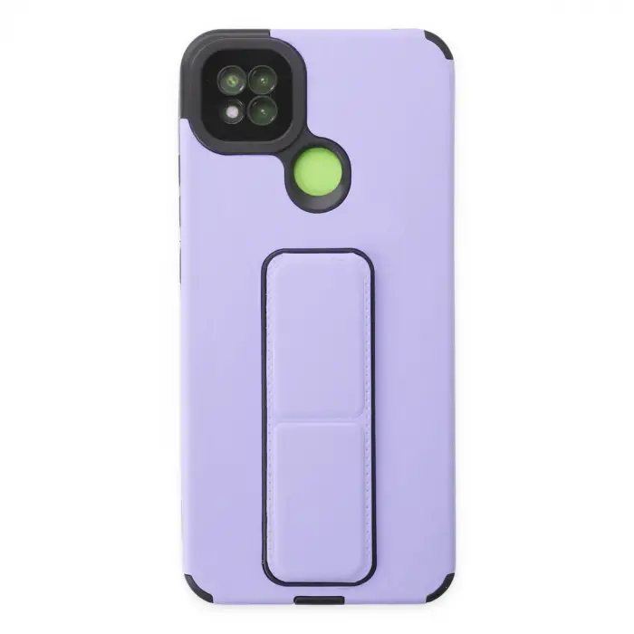 Xiaomi Redmi 9c Kılıf Mega Standlı Silikon - Lila