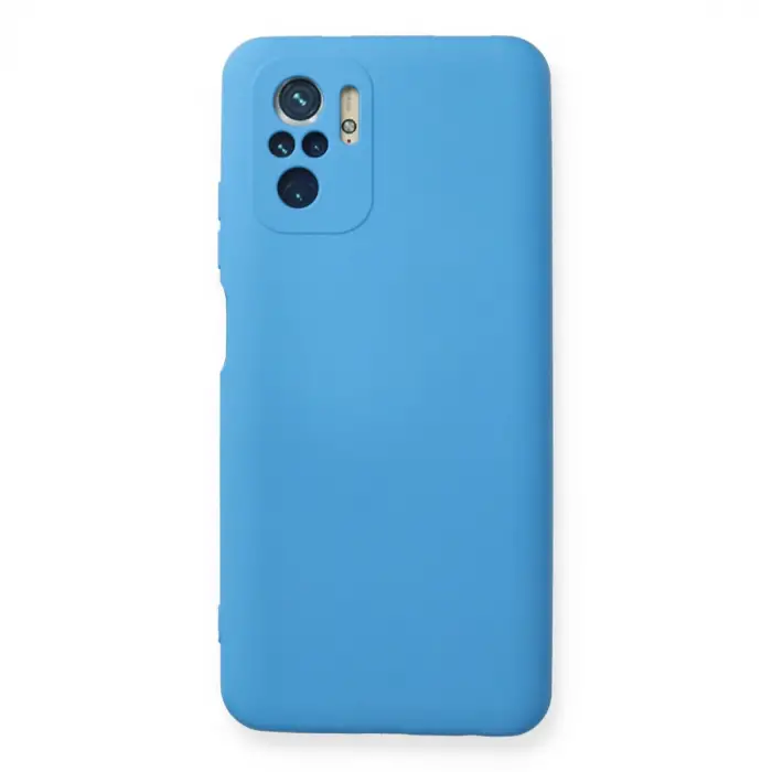 Xiaomi Redmi Note 10 Kılıf Nano İçi Kadife Silikon - Mavi