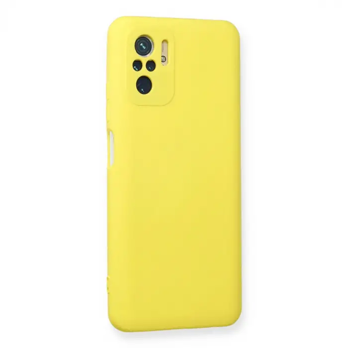 Xiaomi Redmi Note 10 Kılıf Nano İçi Kadife Silikon - Sarı