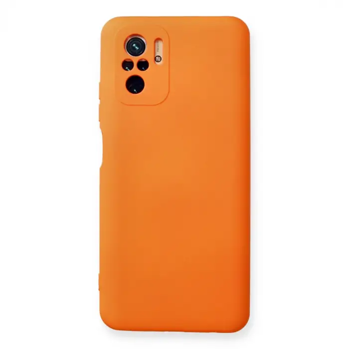 Xiaomi Redmi Note 10 Kılıf Nano İçi Kadife Silikon - Turuncu