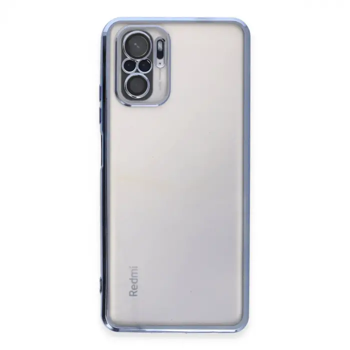 Xiaomi Redmi Note 10 Kılıf Razer Lensli Silikon - Açık Mavi