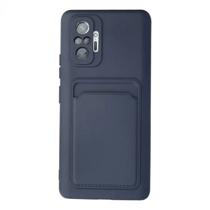 Xiaomi Redmi Note 10 Pro Kılıf Kelvin Kartvizitli Silikon - Lacivert