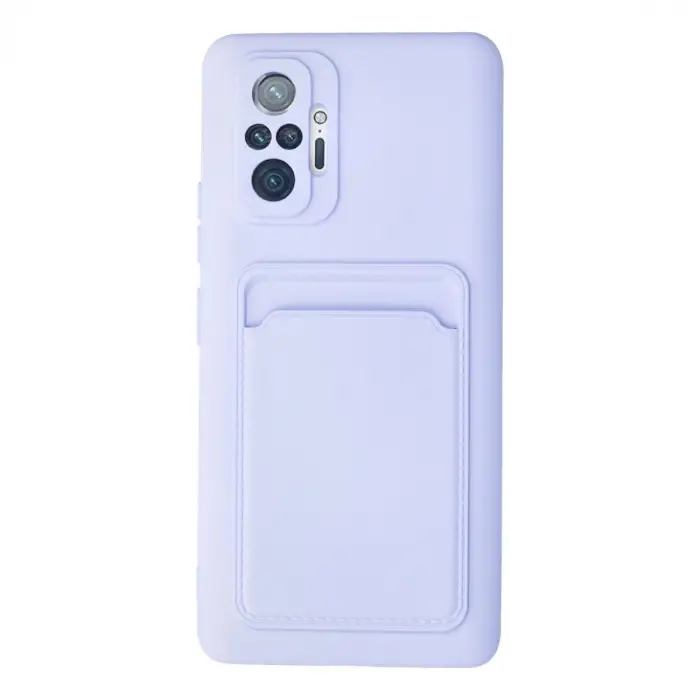 Xiaomi Redmi Note 10 Pro Kılıf Kelvin Kartvizitli Silikon - Lila