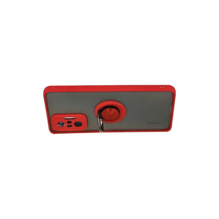 Xiaomi Redmi Note 10 Pro Kılıf Montreal Yüzüklü Silikon Kapak - Kırmızı