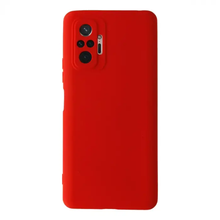 Xiaomi Redmi Note 10 Pro Kılıf Nano İçi Kadife Silikon - Kırmızı