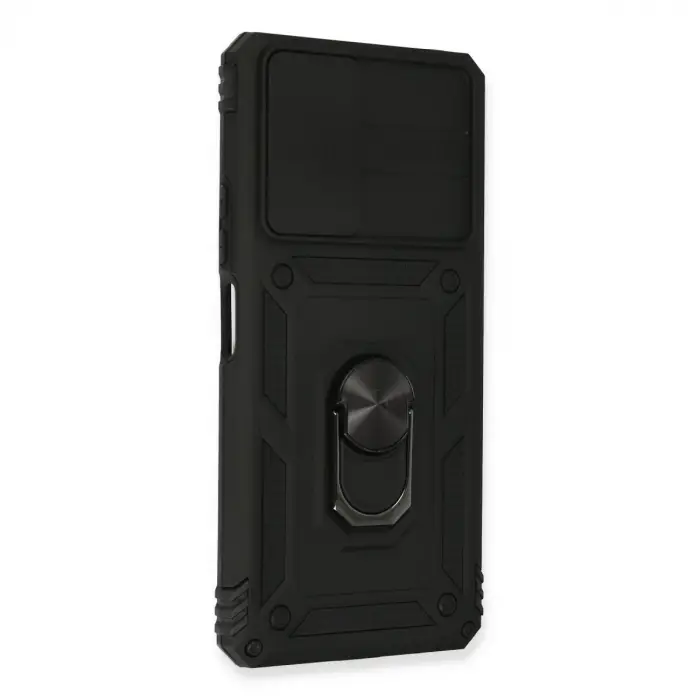 Xiaomi Redmi Note 10 Pro Kılıf Pars Lens Yüzüklü Silikon - Siyah