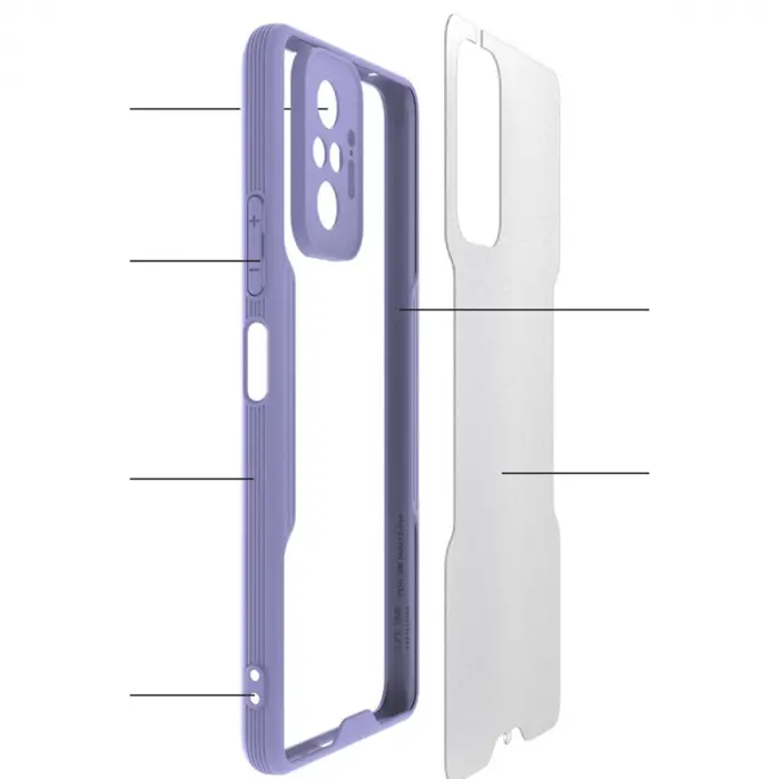 Xiaomi Redmi Note 10 Pro Kılıf Platin Silikon - Lila