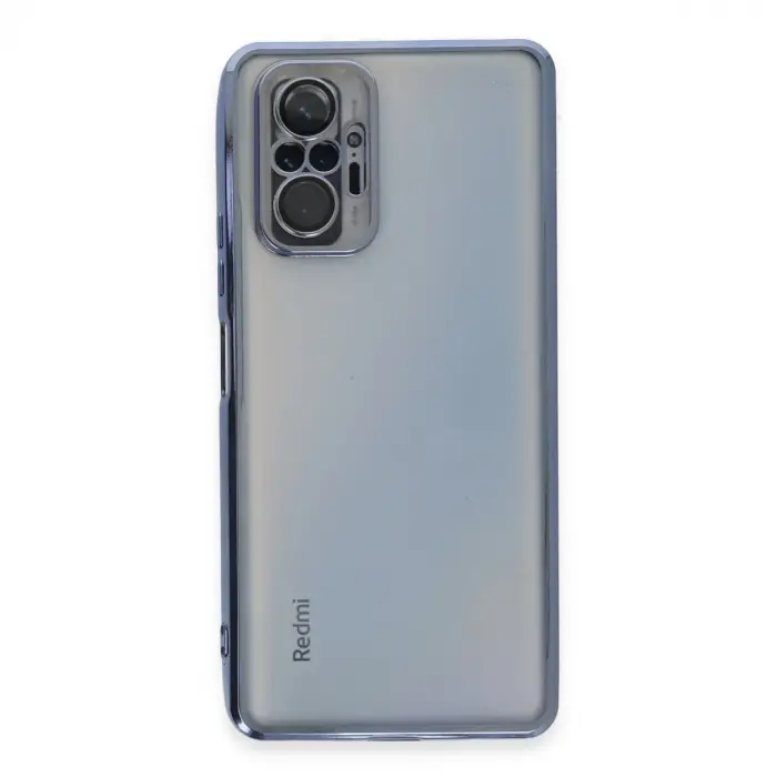 Xiaomi Redmi Note 10 Pro Kılıf Razer Lensli Silikon - Açık Mavi