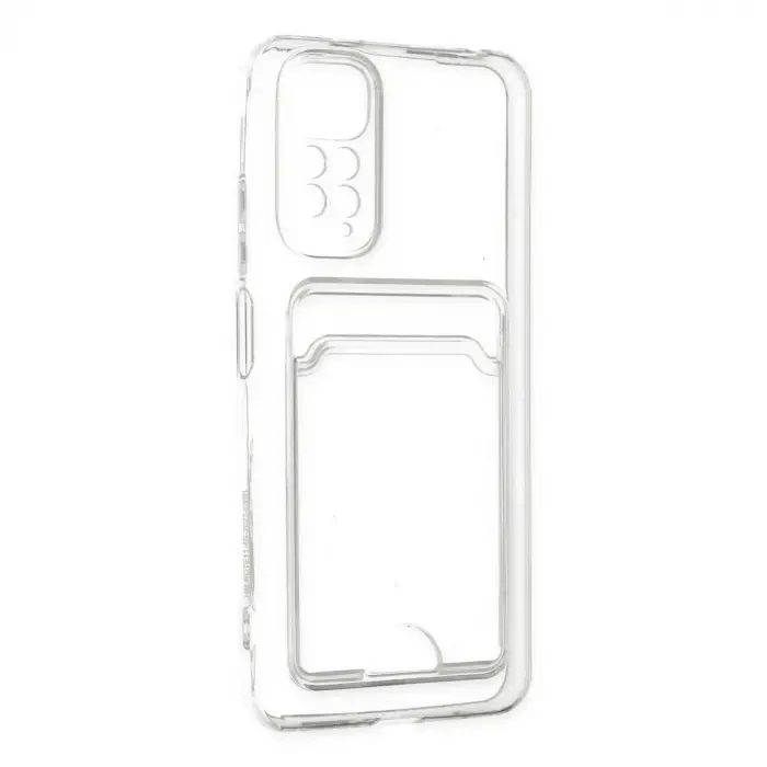 Xiaomi Redmi Note 11 Kılıf Kart Şeffaf Silikon - Şeffaf