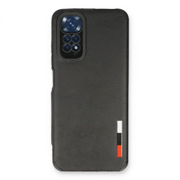 Xiaomi Redmi Note 11 Kılıf Loop Deri Silikon - Siyah