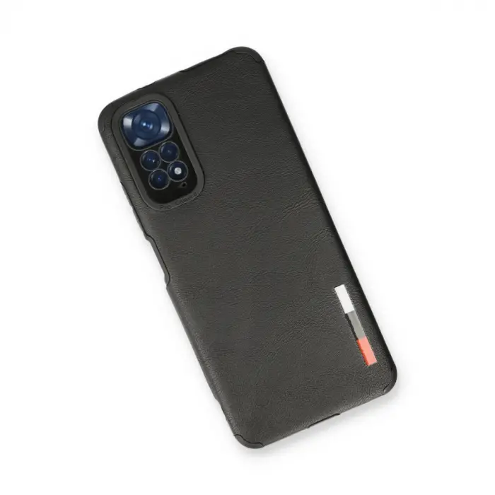 Xiaomi Redmi Note 11 Kılıf Loop Deri Silikon - Siyah
