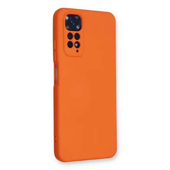 Xiaomi Redmi Note 11 Kılıf Nano İçi Kadife Silikon - Turuncu