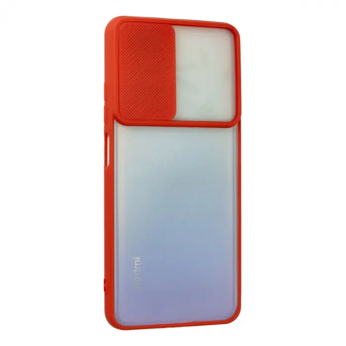 Xiaomi Redmi Note 11 Kılıf Palm Buzlu Kamera Sürgülü Silikon - Kırmızı