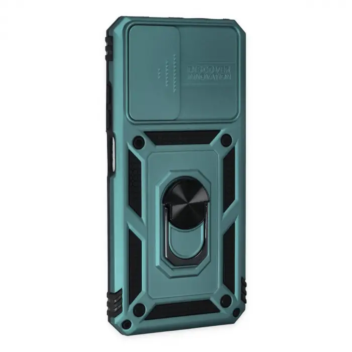 Xiaomi Redmi Note 11 Kılıf Pars Lens Yüzüklü Silikon - Yeşil