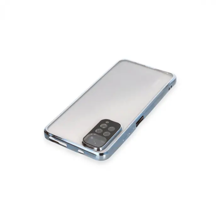 Xiaomi Redmi Note 11 Kılıf Razer Lensli Silikon - Açık Mavi