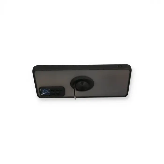 Xiaomi Redmi Note 11 Pro Kılıf Montreal Yüzüklü Silikon Kapak - Siyah