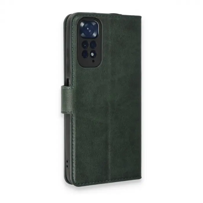 Xiaomi Redmi Note 11 Pro Kılıf Trend S Plus Kapaklı Kılıf - Yeşil