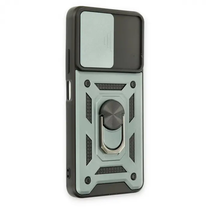 Xiaomi Redmi Note 11t Kılıf Pars Lens Yüzüklü Silikon - Yeşil