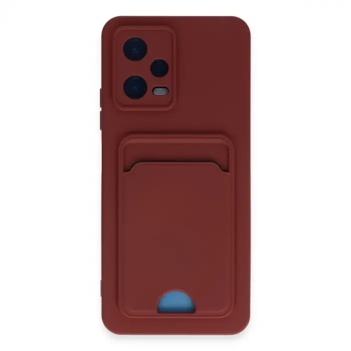Xiaomi Redmi Note 12 4g Kılıf Kelvin Kartvizitli Silikon - Bordo