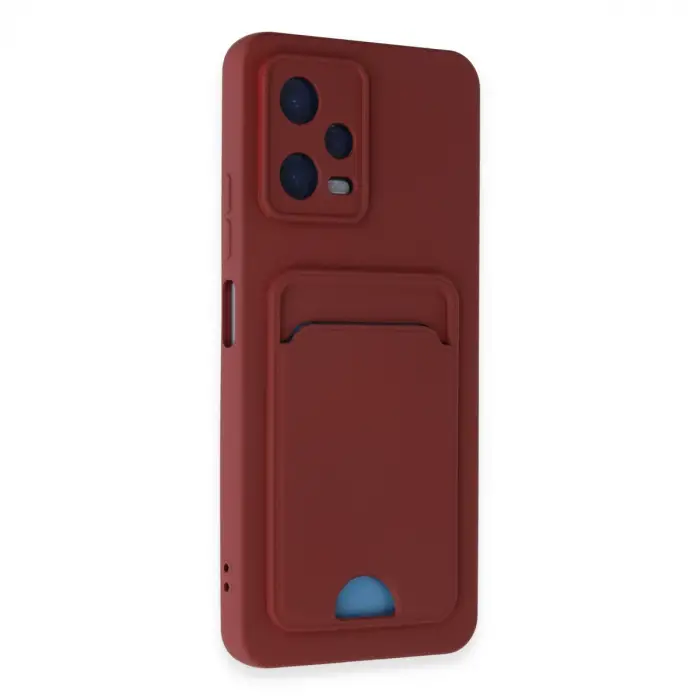 Xiaomi Redmi Note 12 4g Kılıf Kelvin Kartvizitli Silikon - Bordo