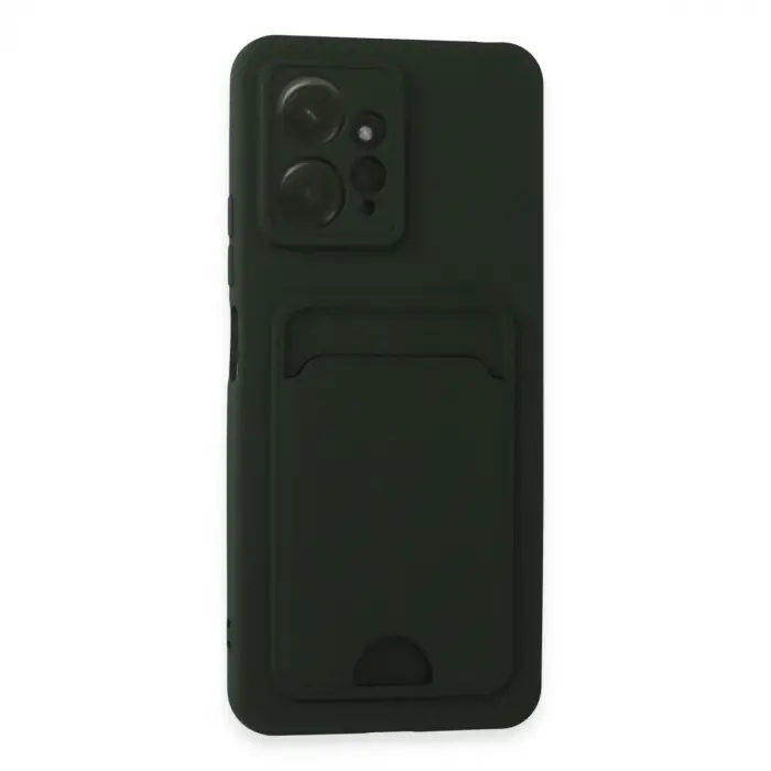 Xiaomi Redmi Note 12 4g Kılıf Kelvin Kartvizitli Silikon - Koyu Yeşil
