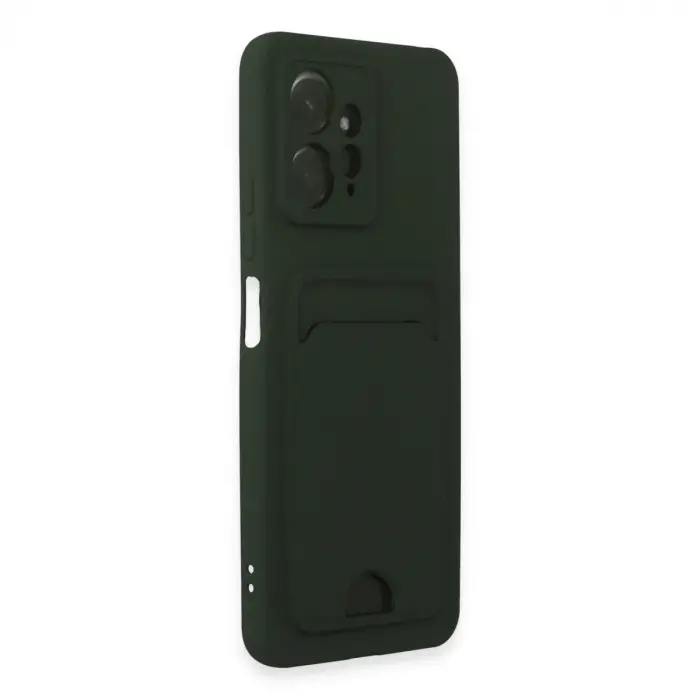 Xiaomi Redmi Note 12 4g Kılıf Kelvin Kartvizitli Silikon - Koyu Yeşil