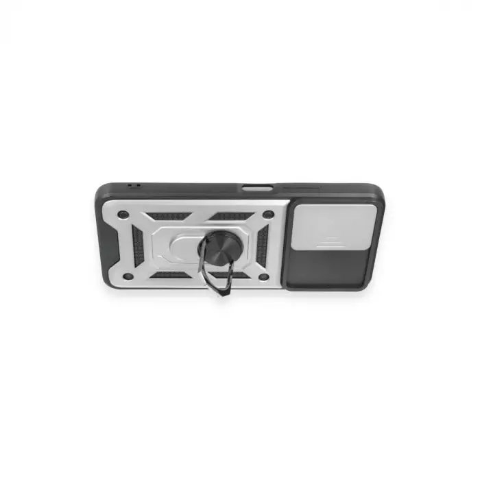 Xiaomi Redmi Note 12 5g Kılıf Pars Lens Yüzüklü Silikon - Gümüş